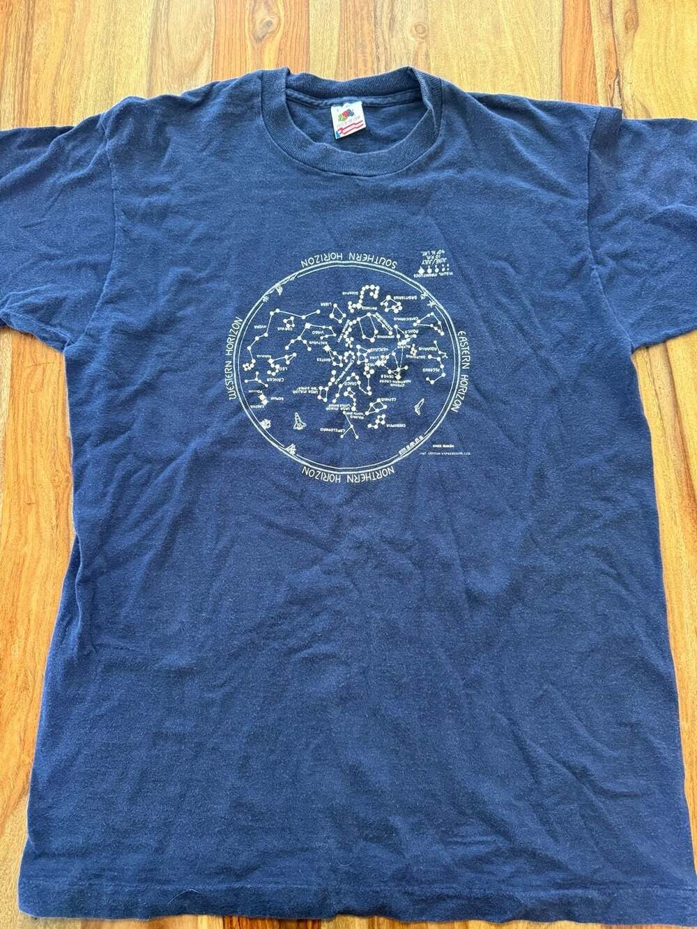 Vintage 1987 Expressions Constellation Star Chart Astronomy T-Shirt